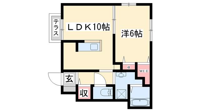SUMIKA A(1LDK/1階)の間取り写真