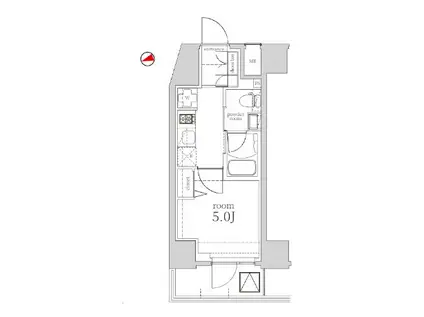 LOG戸越/ログ戸越(1K/7階)の間取り写真