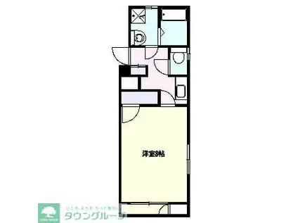 尾山台QSハイム(1DK/2階)の間取り写真