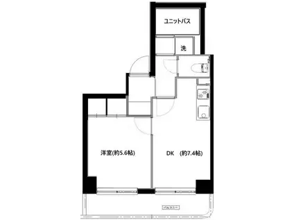 アルゴ元浅草(1DK/3階)の間取り写真