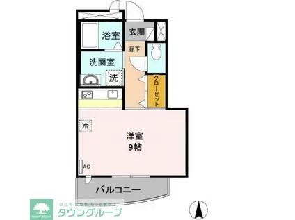 エクセレント中村(ワンルーム/2階)の間取り写真