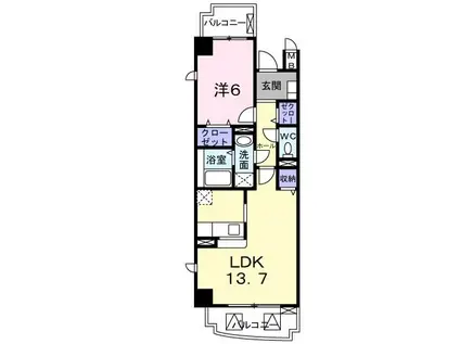 コーディアル さくら(1LDK/1階)の間取り写真