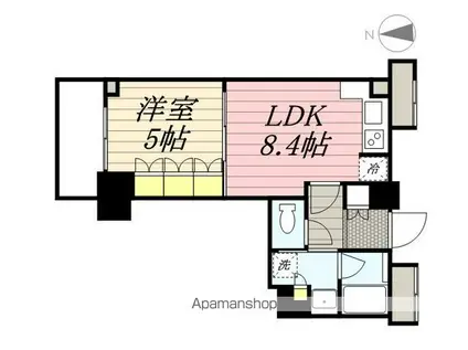 パークアクシス上野三丁目(1LDK/13階)の間取り写真