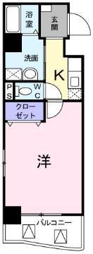 ブリアンオーブ(1K/2階)の間取り写真