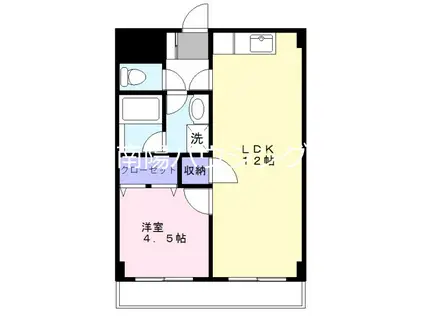 幸和ハイムII(1LDK/1階)の間取り写真