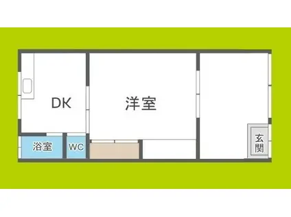 長舟マンション(2DK/3階)の間取り写真