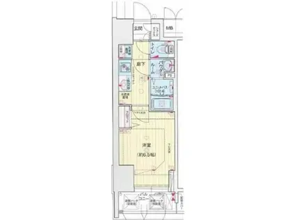 プレサンス福島吉野ミナージ(1K/10階)の間取り写真