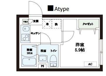 レピュア本郷レジデンス(1K/3階)の間取り写真