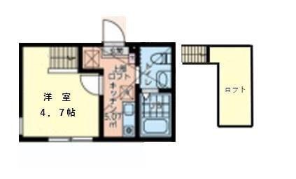 ブルックリンヒル6THST(1K/1階)の間取り写真