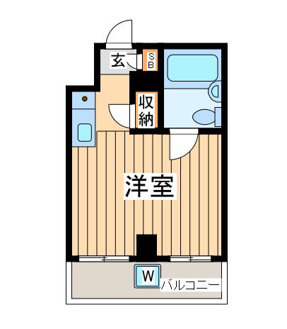 フラームメゾン調布(ワンルーム/4階)の間取り写真