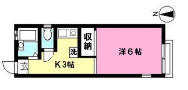ビーナスハイツ(1K/2階)の間取り写真