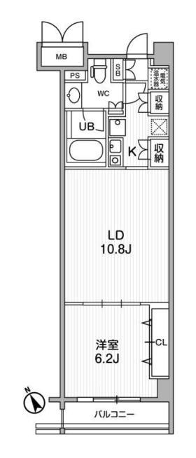 六本木デュープレックスエムズ(1LDK/3階)の間取り写真