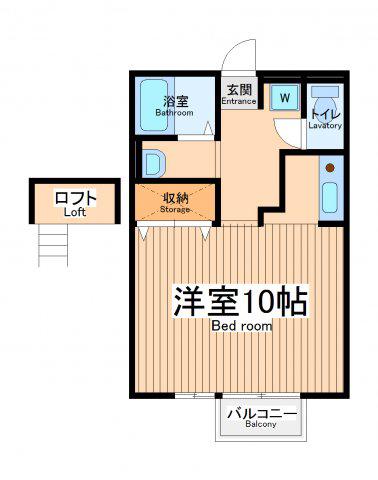 プルミエール相模原(ワンルーム/2階)の間取り写真