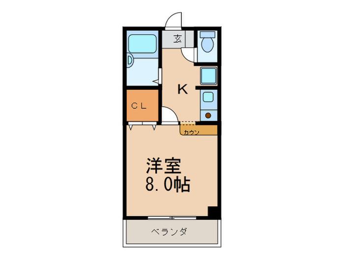 HAMAO吉村ビル(1K/3階)の間取り写真