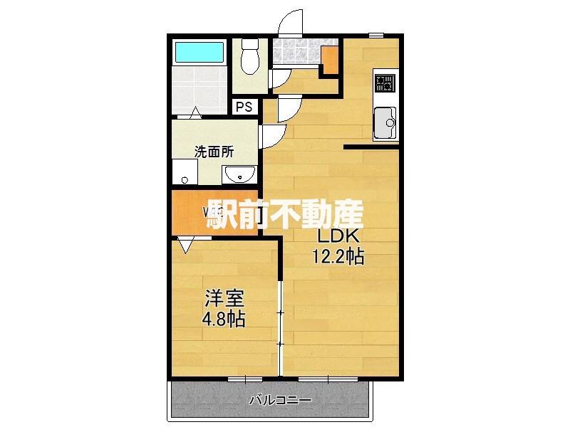 アトレ木原(1LDK/2階)の間取り写真