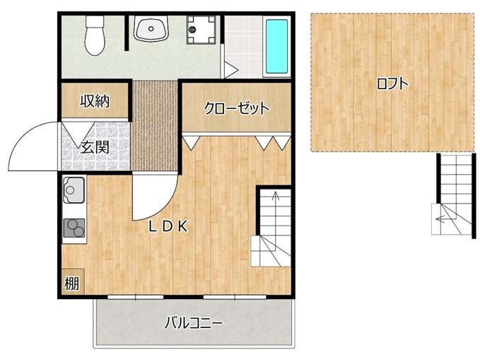 FUKUE BLD(1LDK/9階)の間取り写真