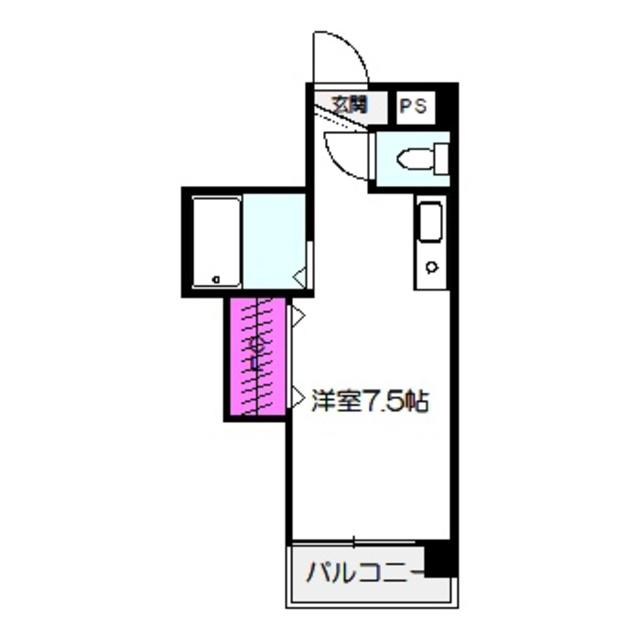 ダゼアマンション(ワンルーム/6階)の間取り写真