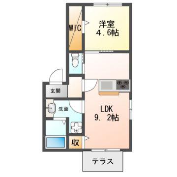 グランディオーソ(1LDK/3階)の間取り写真