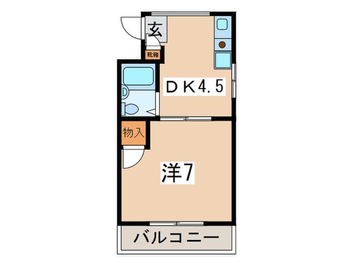 コーポニシキ(1DK/2階)の間取り写真