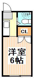 藤の木ハイツ 弊社専任(1K/2階)の間取り写真