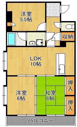 エムズコート沼本町(3LDK/4階)の間取り写真