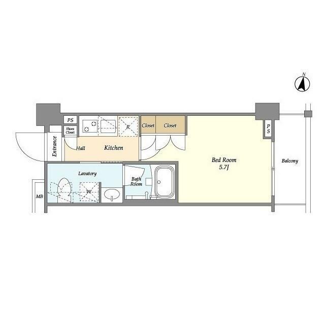 ARKMARK西小山(1K/5階)の間取り写真