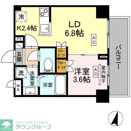 ロイジェント西新井(1LDK/1階)の間取り写真