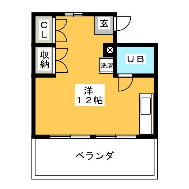 岡崎ビル(ワンルーム/4階)の間取り写真