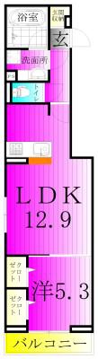 コニフェールII(1LDK/2階)の間取り写真
