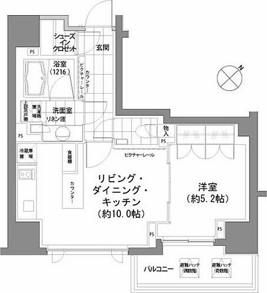 パークハビオ渋谷(1LDK/12階)の間取り写真