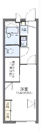 レオパレスハイムサンコウヤ(1K/1階)の間取り写真