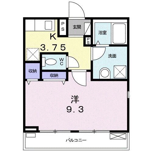 ベル コリーヌ(1K/2階)の間取り写真