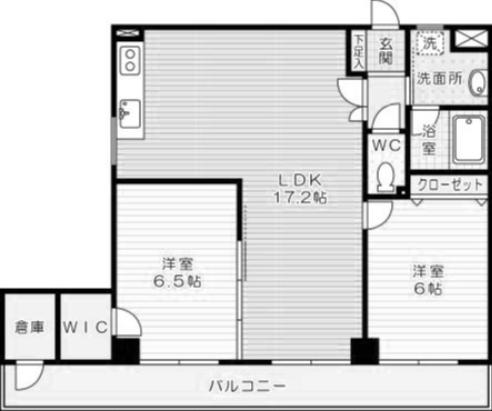 フェルト705(2LDK/3階)の間取り写真