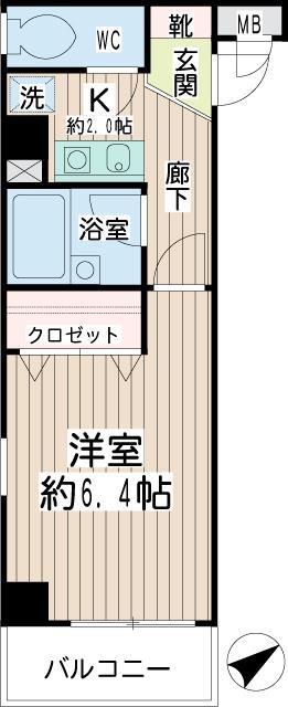 プリマベーラ(1K/3階)の間取り写真