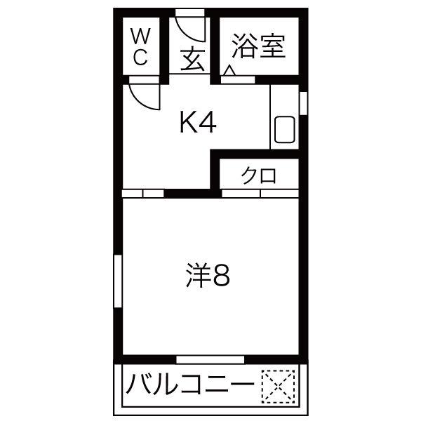 リアライズ門真(1K/1階)の間取り写真