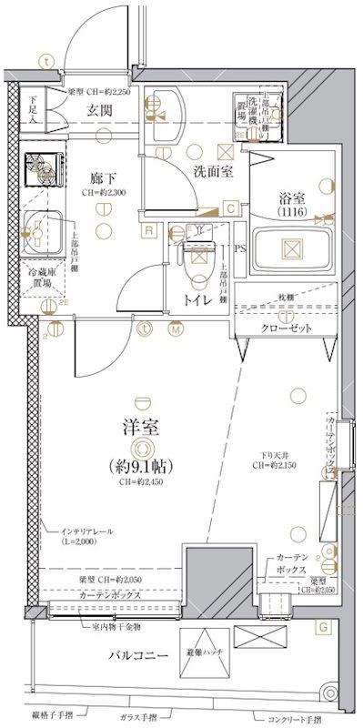 ディアレイシャス西大島駅前(1K/10階)の間取り写真