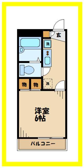 レオパレス姿見(1K/3階)の間取り写真