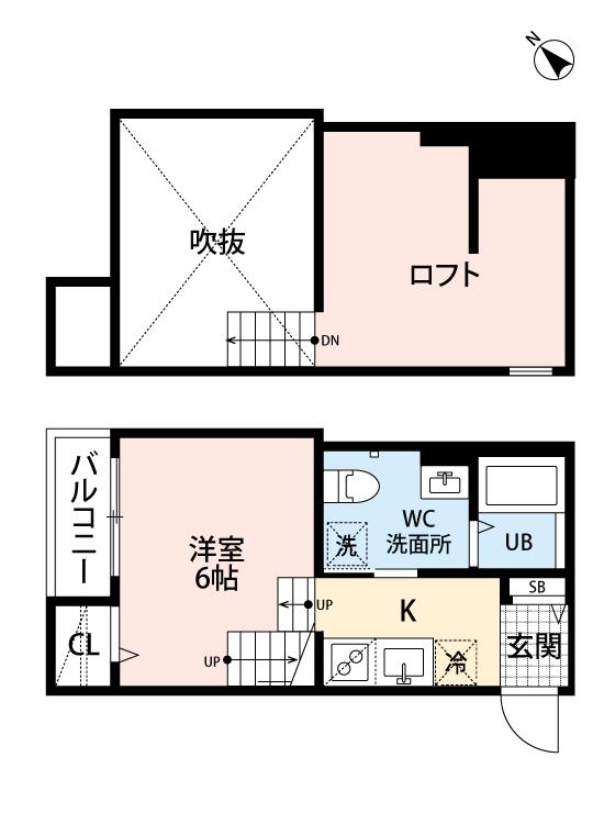 GRANNEXT箱崎(ワンルーム/1階)の間取り写真