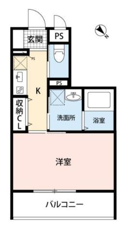 PRIMINOUS (1K/4階)の間取り写真
