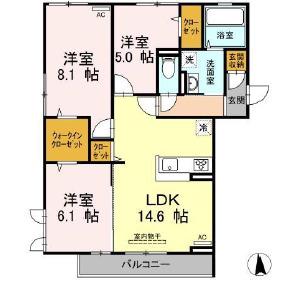 SAISON DE VERT(3LDK/2階)の間取り写真