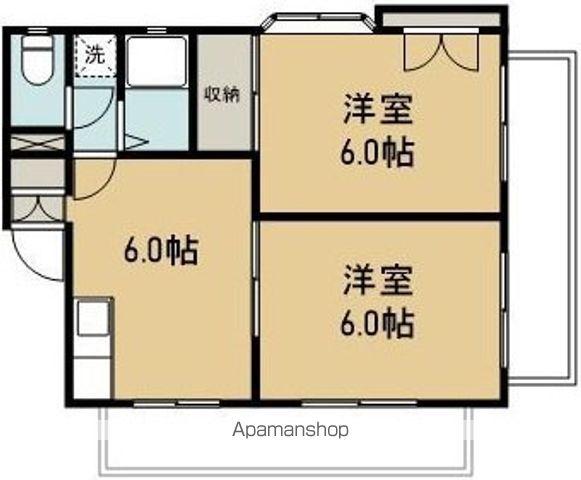メモワール林田(2DK/3階)の間取り写真