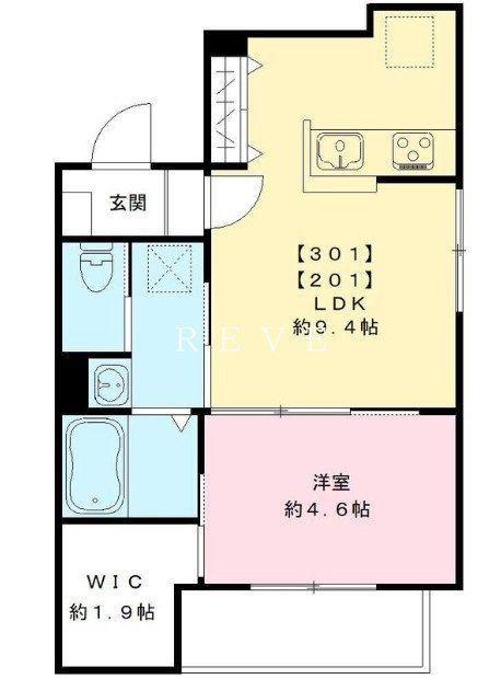 プリュム四谷(1LDK/3階)の間取り写真