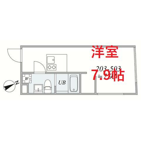 TRIAS280(1K/4階)の間取り写真