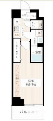 MAXIVSCENE墨田(1K/2階)の間取り写真