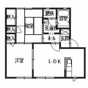 MAIOR YAMATO(2LDK/2階)の間取り写真