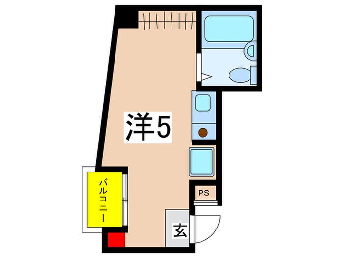 カーサ・ダルテ(ワンルーム/2階)の間取り写真