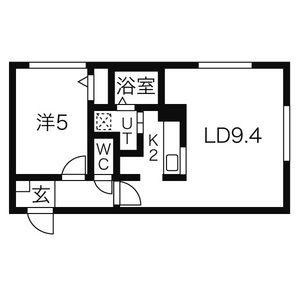 コンフォート・グローレ(1LDK/3階)の間取り写真