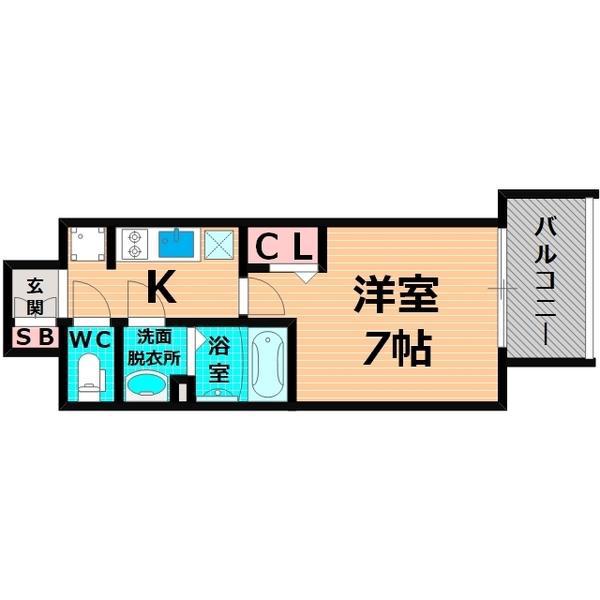 レシオス大阪城公園(1K/10階)の間取り写真