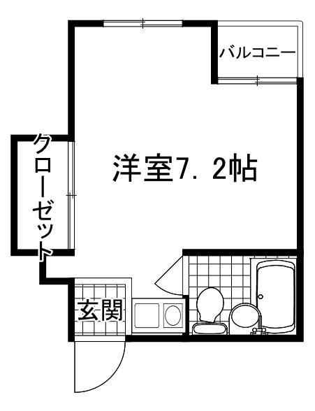 やまやすビル(ワンルーム/2階)の間取り写真