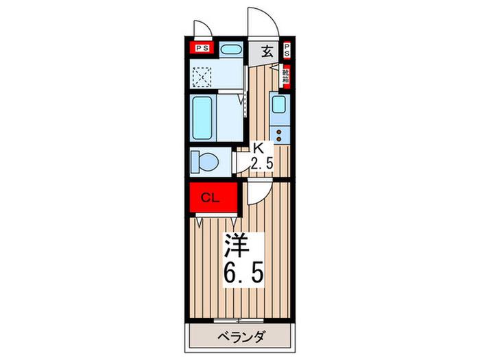 コーラルリーフ(1K/3階)の間取り写真